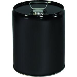 imageBOX USA BHAZ1077 Metal Pail Closed Head 5 Gallon Black Pack of 1 Each
