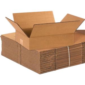imageBOX USA Shipping Boxes Flat 12quotL x 12quotW x 6quotH 25Pack  Corrugated Cardboard Box for Packing Moving and Storage12x8x3