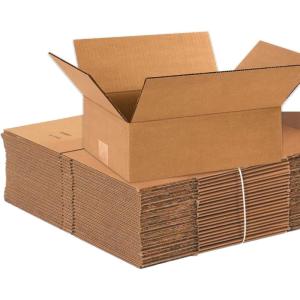 imageBOX USA Shipping Boxes Flat 12quotL x 12quotW x 6quotH 25Pack  Corrugated Cardboard Box for Packing Moving and Storage12x9x4