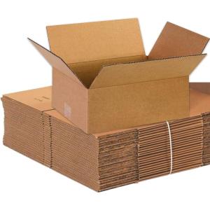 imageBOX USA Shipping Boxes Flat 12quotL x 12quotW x 6quotH 25Pack  Corrugated Cardboard Box for Packing Moving and Storage13x10x5
