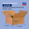 imageBOX USA 17 x 17 x 8 Corrugated Cardboard Boxes Medium 17quotL x 17quotW x 8quotH Pack of 20  Shipping Packaging Moving Storage Box for Home or Business Strong Wholesale Bulk Boxes