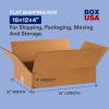 imageBOX USA 18 x 12 x 4 Corrugated Cardboard Boxes Flat 18quotL x 12quotW x 4quotH Pack of 25  Shipping Packaging Moving Storage Box for Home or Business Strong Wholesale Bulk Boxes
