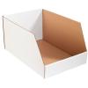 imageBOX USA BBINJ82412 Jumbo Open Top Bin Boxes 8quot x 24quot x 12quot Oyster White Pack of 25White