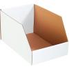imageBOX USA BBINJ82412 Jumbo Open Top Bin Boxes 8quot x 24quot x 12quot Oyster White Pack of 25White