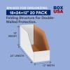 imageBOX USA BBINJ82412 Jumbo Open Top Bin Boxes 8quot x 24quot x 12quot Oyster White Pack of 25White