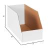 imageBOX USA BBINJ82412 Jumbo Open Top Bin Boxes 8quot x 24quot x 12quot Oyster White Pack of 25White