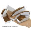imageBOX USA BBINJ82412 Jumbo Open Top Bin Boxes 8quot x 24quot x 12quot Oyster White Pack of 25White