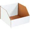 imageBOX USA BBINJ82412 Jumbo Open Top Bin Boxes 8quot x 24quot x 12quot Oyster White Pack of 25White