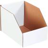imageBOX USA BBINJ82412 Jumbo Open Top Bin Boxes 8quot x 24quot x 12quot Oyster White Pack of 25White
