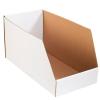 imageBOX USA BBINJ82412 Jumbo Open Top Bin Boxes 8quot x 24quot x 12quot Oyster White Pack of 25White