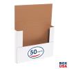imageBOX USA BM1482BF 14 18quotL x 8 58quotW x 2quotH White Pack of 50200ECT32B Corrugated  White