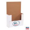 imageBOX USA BM1482BF 14 18quotL x 8 58quotW x 2quotH White Pack of 50200ECT32B Corrugated  White