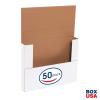 imageBOX USA BM1482BF 14 18quotL x 8 58quotW x 2quotH White Pack of 50200ECT32B Corrugated  White