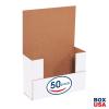 imageBOX USA BM1482BF 14 18quotL x 8 58quotW x 2quotH White Pack of 50200ECT32B Corrugated  White