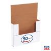 imageBOX USA BM1482BF 14 18quotL x 8 58quotW x 2quotH White Pack of 50200ECT32B Corrugated  White
