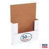 imageBOX USA BM1482BF 14 18quotL x 8 58quotW x 2quotH White Pack of 50200ECT32B Corrugated  White