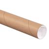 imageBOX USA BP3024KHD HeavyDuty Mailing Tubes with Caps 3quot x 24quot Kraft Pack of 24Kraft