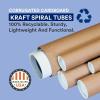 imageBOX USA BP3024KHD HeavyDuty Mailing Tubes with Caps 3quot x 24quot Kraft Pack of 24Kraft