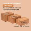 imageBOX USA Shipping Boxes MultiDepth 24quotL x 16quotW x 12quotH 15Pack  Corrugated Cardboard Box for Packing Moving and StorageMultiDepth