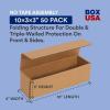 imageBOX USA Shipping Boxes Small 10quotL x 4quotW x 4quotH 50Pack  Corrugated Cardboard Box for Packing Moving and Storage10x3x3