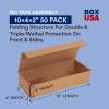 imageBOX USA Shipping Boxes Small 10quotL x 4quotW x 4quotH 50Pack  Corrugated Cardboard Box for Packing Moving and Storage10x4x2