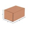 imageBOX USA Shipping Boxes Small 6quotL x 4quotW x 3quotH 50Pack  Corrugated Cardboard Box for Packing Moving and StorageKraft