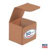 imageBOX USA Shipping Boxes Small 6quotL x 4quotW x 3quotH 50Pack  Corrugated Cardboard Box for Packing Moving and StorageKraft