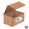 imageBOX USA Shipping Boxes Small 6quotL x 4quotW x 3quotH 50Pack  Corrugated Cardboard Box for Packing Moving and StorageKraft
