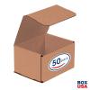 imageBOX USA Shipping Boxes Small 6quotL x 4quotW x 3quotH 50Pack  Corrugated Cardboard Box for Packing Moving and StorageKraft