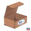 imageBOX USA Shipping Boxes Small 6quotL x 4quotW x 3quotH 50Pack  Corrugated Cardboard Box for Packing Moving and StorageKraft