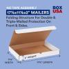 imageBOX USA Small Shipping Boxes 17125quotL x 11125quotW x 2quotH 50Pack  Foldable Corrugated Cardboard CrushProof Box for Shipping Packing Moving and Storage17 18 x 11 18 x 2