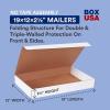 imageBOX USA Small Shipping Boxes 17125quotL x 11125quotW x 2quotH 50Pack  Foldable Corrugated Cardboard CrushProof Box for Shipping Packing Moving and Storage19 x 12 x 2 12