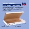 imageBOX USA Small Shipping Boxes 17125quotL x 11125quotW x 2quotH 50Pack  Foldable Corrugated Cardboard CrushProof Box for Shipping Packing Moving and Storage23 x 13 x 2 12
