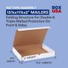 imageBOX USA Small Shipping Boxes 17125quotL x 11125quotW x 2quotH 50Pack  Foldable Corrugated Cardboard CrushProof Box for Shipping Packing Moving and Storage15 18 x 11 18 x 2