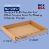 imageBOX USA Storage Trays 15quotL x 12quotW x 175quotH 50Pack  Corrugated Cardboard Box Tray for Packing Moving and Storage15 x 12 x 1 34