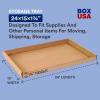 imageBOX USA Storage Trays 15quotL x 12quotW x 175quotH 50Pack  Corrugated Cardboard Box Tray for Packing Moving and Storage24 x 15 x 1 34