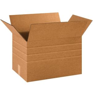 imageBOX USA 25 Pack of Corrugated Cardboard Boxes 18quot L x 12quot W x 12quot H White Shipping Packing and MovingScored 10  8  6 Single Wall MultiDepth