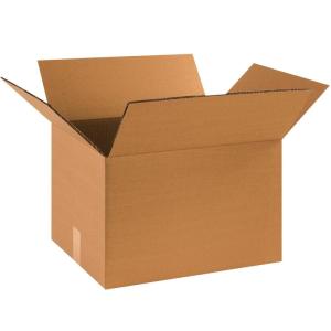 imageBOX USA 25 Pack of Corrugated Cardboard Boxes 18quot L x 14quot W x 12quot H Kraft Shipping Packing and MovingDouble Wall