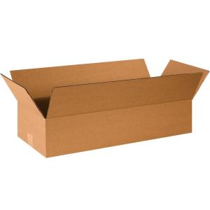 imageBOX USA 26x10x4 Flat Corrugated Boxes Flat 26L x 10W x 4H Pack of 25  Shipping Packaging Moving Storage Box for Home or Business Strong Wholesale Bulk Boxes