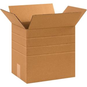 imageBOX USA BMD262626 MultiDepth Corrugated Boxes 26quotL x 26quotW x 26quotH Kraft Pack of 1013 14 x 10 14 x 12