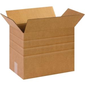 imageBOX USA BMD262626 MultiDepth Corrugated Boxes 26quotL x 26quotW x 26quotH Kraft Pack of 1014 12 x 8 34 x 12