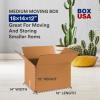 imageBOX USA Moving Boxes Large 20quotL x 20quotW x 15quotH 12Pack  Corrugated Cardboard Box for Packing Shipping and Storage18x14x12 Medium 20Pk Saver