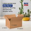 imageBOX USA Moving Boxes Large 20quotL x 20quotW x 15quotH 12Pack  Corrugated Cardboard Box for Packing Shipping and Storage20x18x12 Large 10Pk