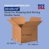imageBOX USA Moving Boxes Large 20quotL x 20quotW x 15quotH 12Pack  Corrugated Cardboard Box for Packing Shipping and Storage20x20x15 Large 12Pk Saver