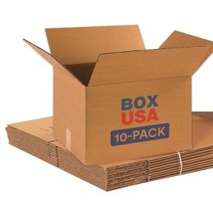imageBOX USA Moving Boxes Large 20quotL x 20quotW x 15quotH 12Pack  Corrugated Cardboard Box for Packing Shipping and Storage16x16x10 Small 10Pk