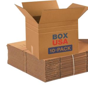 imageBOX USA Moving Boxes Large 20quotL x 20quotW x 15quotH 12Pack  Corrugated Cardboard Box for Packing Shipping and Storage18x15x15 Multi 10Pk Depth