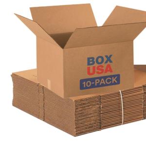 imageBOX USA Moving Boxes Large 20quotL x 20quotW x 15quotH 12Pack  Corrugated Cardboard Box for Packing Shipping and Storage20x18x12 Large 10Pk