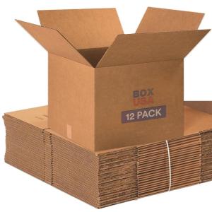 imageBOX USA Moving Boxes Large 20quotL x 20quotW x 15quotH 12Pack  Corrugated Cardboard Box for Packing Shipping and Storage20x20x15 Large 12Pk