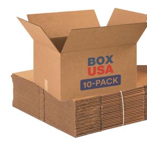 imageBOX USA Moving Boxes Large 20quotL x 20quotW x 15quotH 12Pack  Corrugated Cardboard Box for Packing Shipping and Storage23x17x12 Large 10Pk